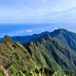 Jagged saw-toothed summit ridgeline of Mt. Guiting-Guiting rising above Sibuyan Island cloud cover