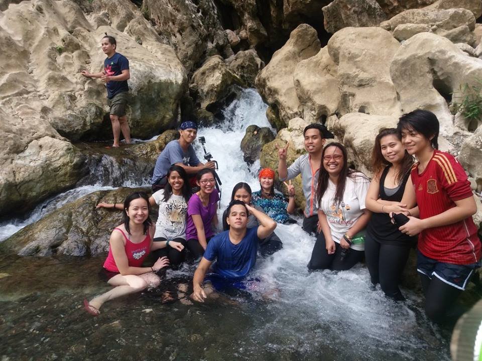 Panoramic view of Tinipak River with massive white marble limestone boulders and clear green water