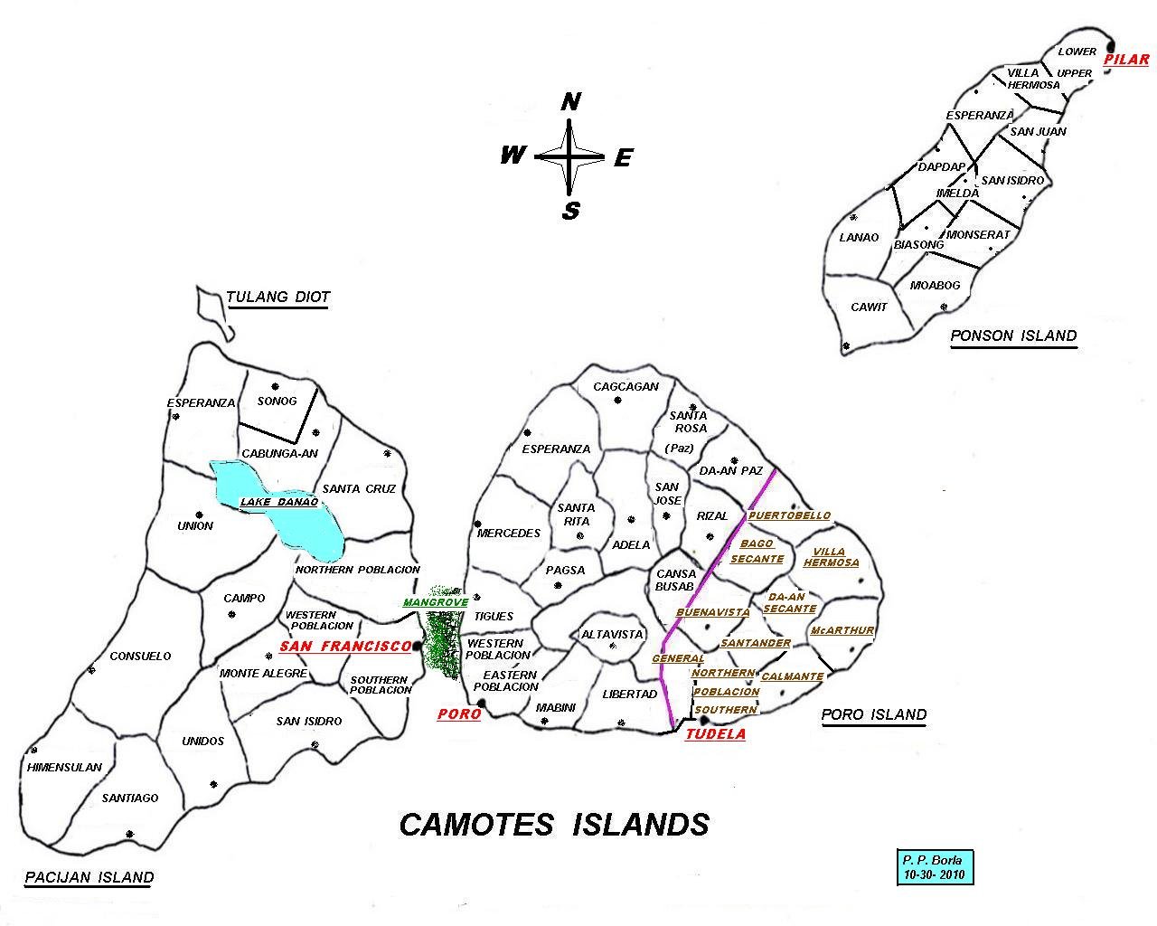 Camotes Island Map