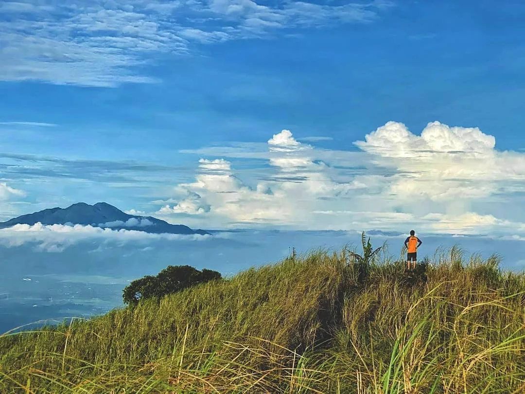 Panoramic view from Mt. Kalisungan summit showing Mt. Banahaw, Mt. Cristobal, and San Pablo lakes