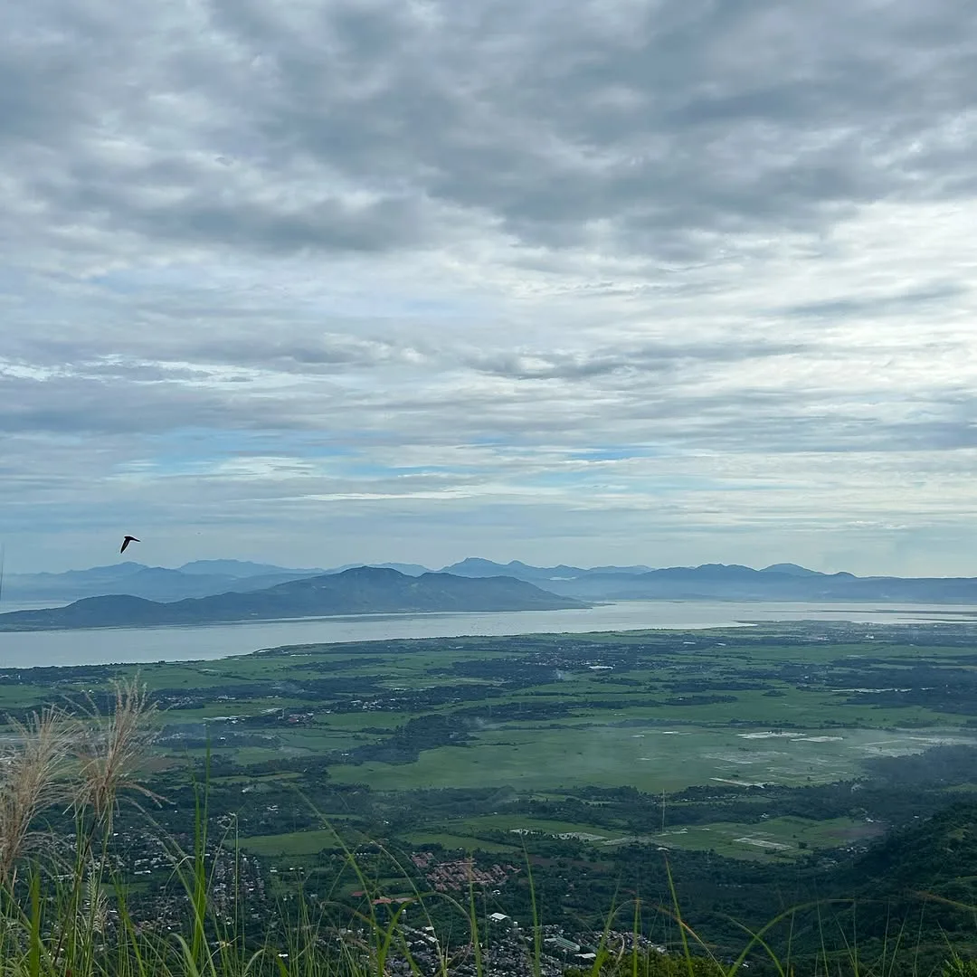 Panoramic view from Mt. Kalisungan summit showing Mt. Banahaw, Mt. Cristobal, and San Pablo lakes