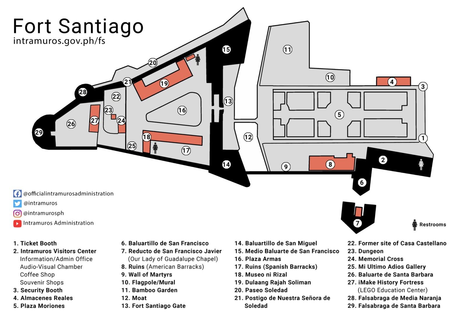 fort santiago intramuros MAP