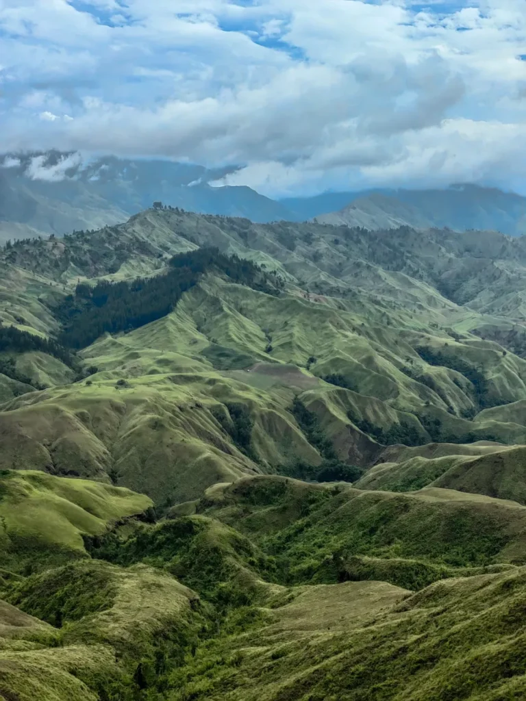 Panoramic view of multiple Bukidnon ridges from Panimahawa with sea of clouds filling the valley below
