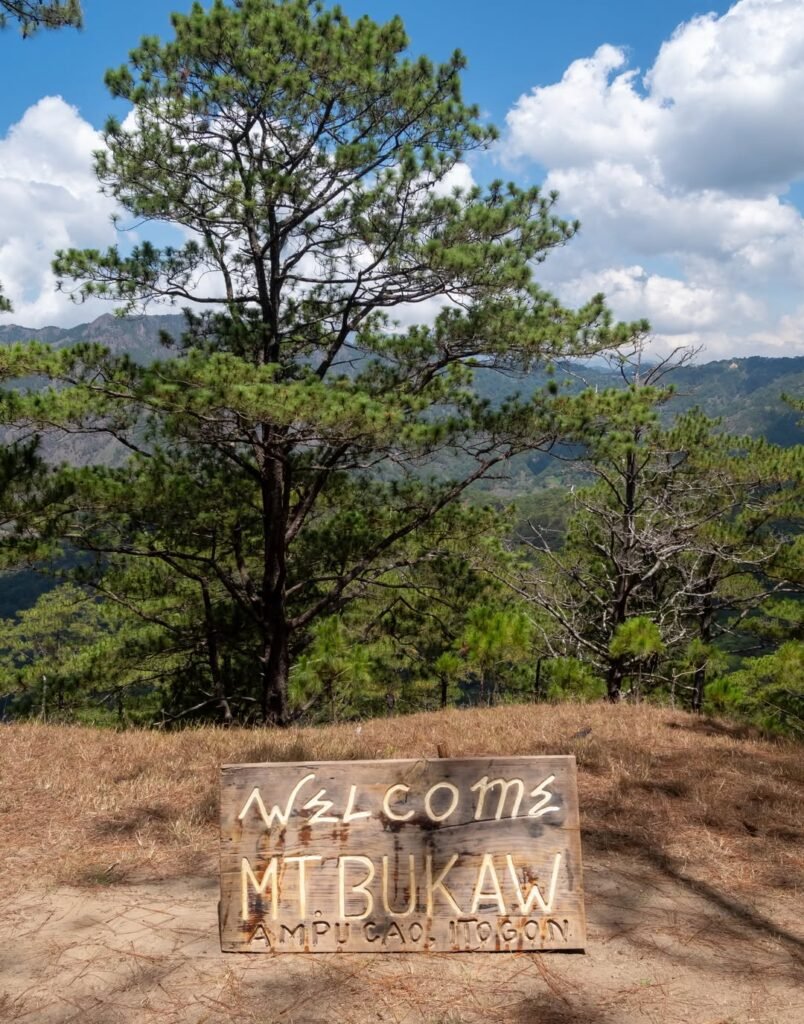 Panoramic view from Mt. Kotkot ridge looking toward the Cordillera mountain ranges and pine-covered valleys of Benguet