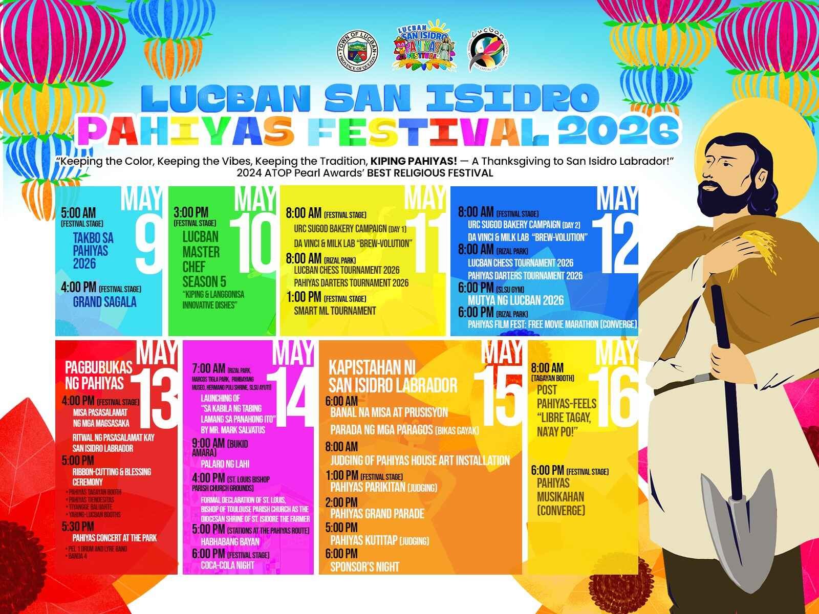 pahiyas festival 2026 schedule of events