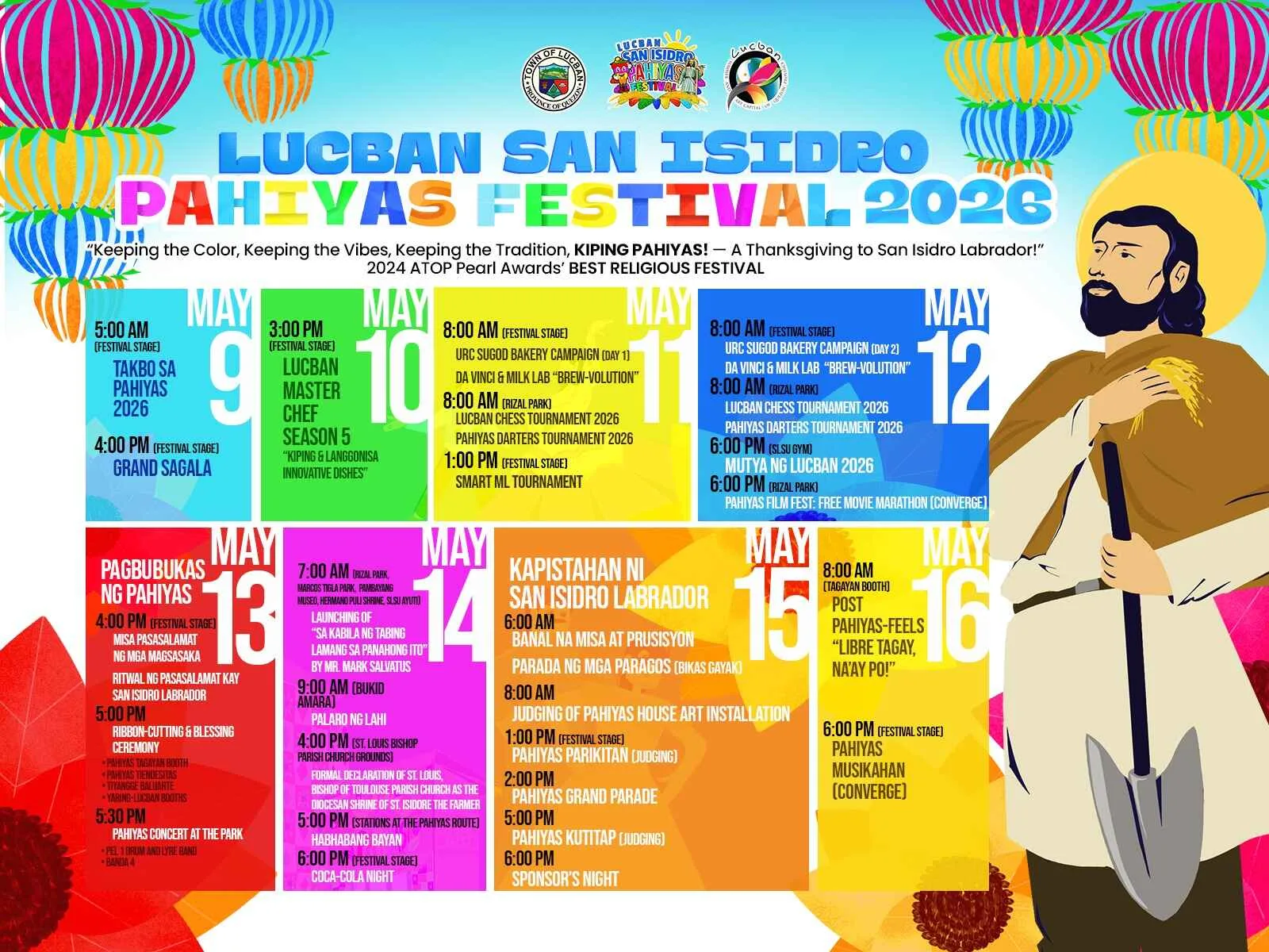 pahiyas festival 2026 schedule of events