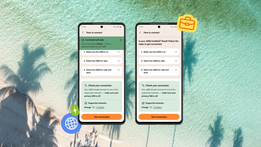 Connect to the eSIM network_Airalo