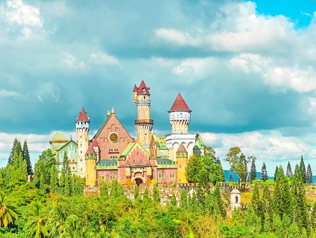 Grand Bavarian castle facade at Fantasy World Batangas along Diokno Highway Lemery